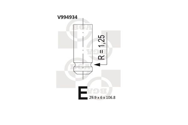 Izplūdes vārsts BGA V994934