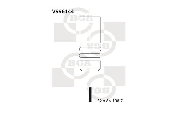 Izplūdes vārsts BGA V996144