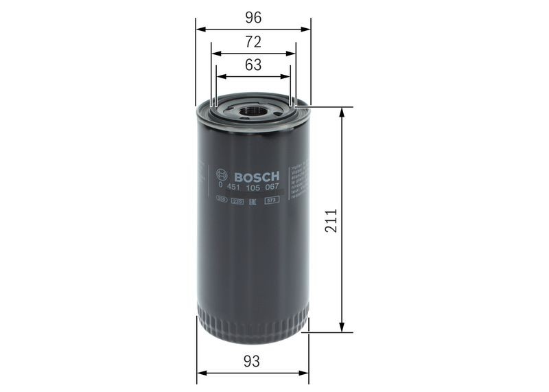 Eļļas filtrs BOSCH 0 451 105