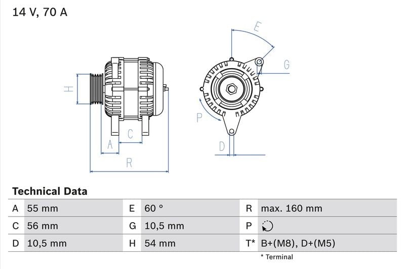 Ģenerators BOSCH 0 986 041 240