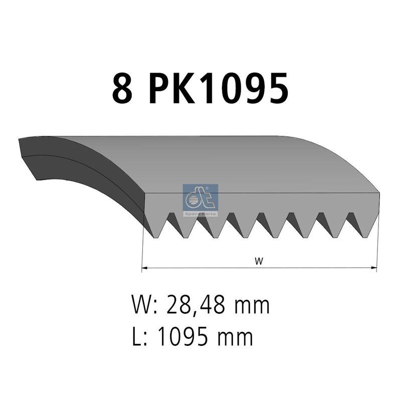 Ķīļrievu siksna DT SPARE PARTS 2