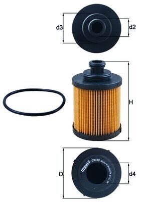 Eļļas filtrs KNECHT OX 418D