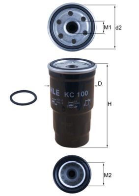 Degvielas filtrs MAHLE KC100D
