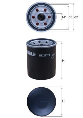 Eļļas filtrs MAHLE OC217/6