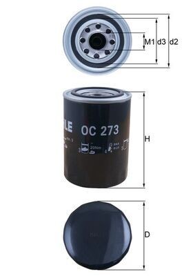 Eļļas filtrs MAHLE OC273