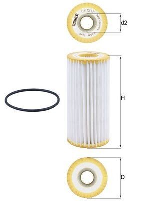 Eļļas filtrs MAHLE OX1217D