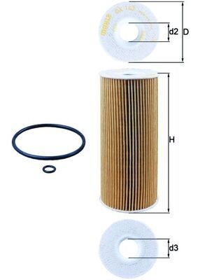 Eļļas filtrs MAHLE OX143D