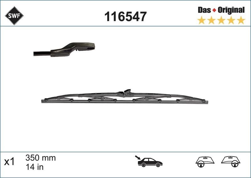 Stikla tīrītāja slotiņa SWF 116547