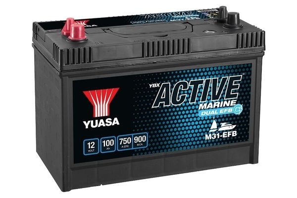Startera akumulatoru baterija YUASA M31-EFB