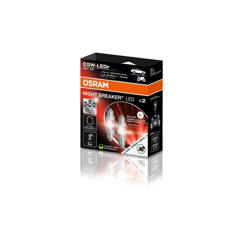 Kvēlspuldze, Numura apgaismojuma lukturis AMS-OSRAM 6418DWNB-ECE-2HB