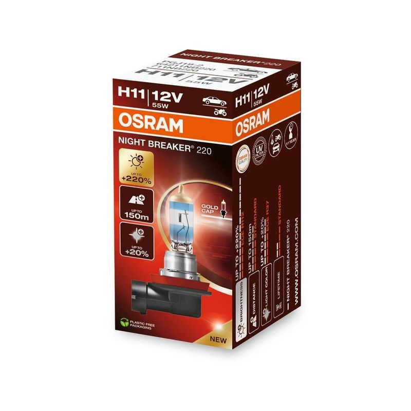 Kvēlspuldze, Tālās gaismas lukturis AMS-OSRAM 64211NB220