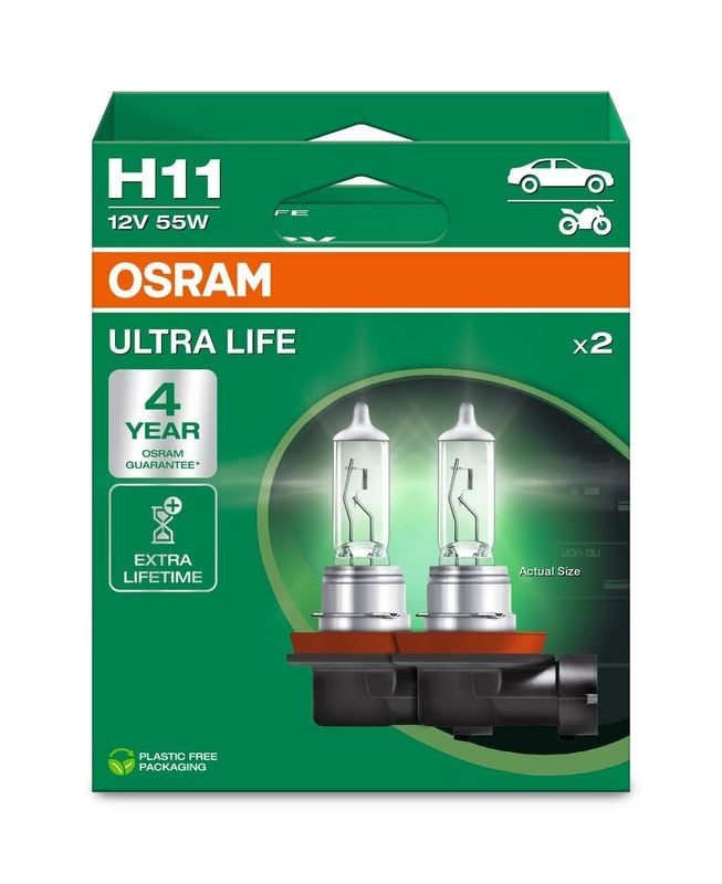 Kvēlspuldze, Tālās gaismas lukturis AMS-OSRAM 64211ULT-2HB